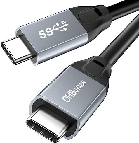 OHBUYAGN Cavo USB C USB C Dati 20Gbps Support PD 3.0 100W Ricarica Rapida, Video 4K@60Hz, Cavo USB Type-C 3.2 Gen2x2 per iPhone 15 Pro Max, MacBook, iPad, Galaxy Tab S9 S8 S7, S24 S23 S22 (0,5m)