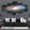 Leinwand Wandkunst, 5 Stück Andromeda-Galaxie Malerei Hd Poster Wandbild Kunst Auf Leinwand Wandbilder For Wohnzimmer Hauptdekoration Leinwand Gemälde Mit Rahmen 150 X 80 Cm