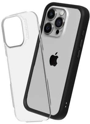 RhinoShield Modulares Case kompatibel mit [iPhone 15 Pro] | Mod NX - Anpassbare & stoßdämpfende Schutzhülle im schlanken Design - 3.5 Meter Fallschutz - Schwarz