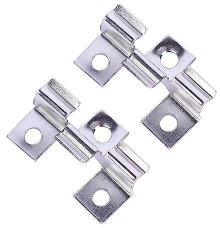 WPC Clips 100 Pcs, Terrassenclips, WPC Dielen Befestigungsclips 6.5mm Edelstahl Befestigungs Clips (100, Silber, 9.3mm)