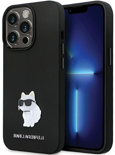 Karl Lagerfeld KLHCP14XSMHCNPK Hülle für iPhone 14 Pro Max 6.7 Schwarz hardcase Silicone C Metal Pin