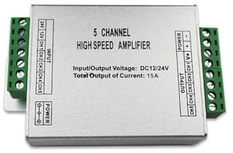 Coque en aluminium, amplificateur RGB + CCT à cinq voies, bande lumineuse cinq en un, bande lumineuse RGBWC, amplificateur LED