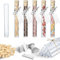 Tuuters Reagenzgläser mit Korken - aus Glas - 25 Stück Set mit Etiketten, Flachboden Glasröhrchen (180 x ø 20mm)