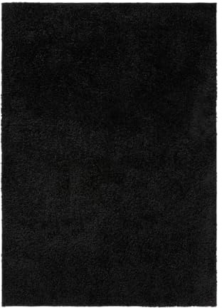 benuta Basic Hochflorteppich Soho - schwarz 60x120 cm - Kuschelig Weicher Teppich im Minimalistischen Look - Pflegeleicht - Fußbodenheizung Geeignet