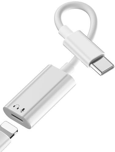 USB C auf für Lightning Kopfhörer Adapter für iPhone 16 15 Pro Max iPad 10,Typ C auf Lightning Audio Adapter Typ C Aux Adapter zu Kopfhörer Audio für iPad Pro Air 4th Air 5th Mini 6 A55 A35 A54 S23 FE