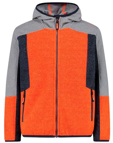 CMP, KID JACKET FIX HOOD, 34H3204, Basic Orange, 140, Boy