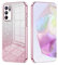 ILING Cover per OPPO Reno 6 5G (Reno6 5G), Ultrasottile Elegante Colore Sfumato Brillantini Carta Design Ragazza Custodia, Morbido TPU Antiurto Silicone Elettrolitico Case (Rosa)