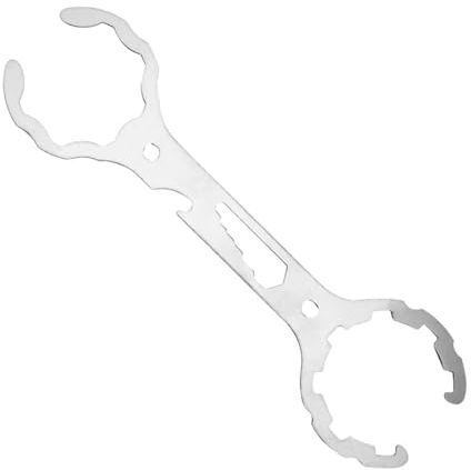 HSIXHAF 1 pcs Clé pour Bouteille de gaz en Acier Inoxydable, Clé de réducteur de Pression à Double tête, Comprenant Les Fonctions d'ouvre-Bouteille et de clé à écrou de 4 à 12 mm