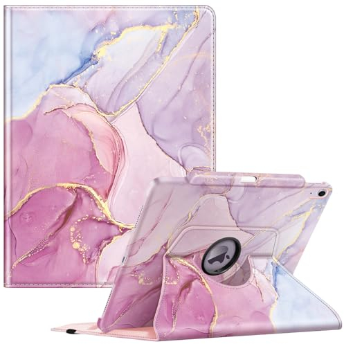 FINTIE Custodia per iPad Air 13 Pollici (M3) 2025 / (M2) 2024 con Portapenne - Girevole 360 Gradi di Rotazione Cover Protettiva Case con Auto Sveglia/Sonno, Glorious Marble