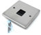 1pcs. Single BT Telephone Secondary Slave Socket Faceplate, Stainless Steel Plate, Screws Included