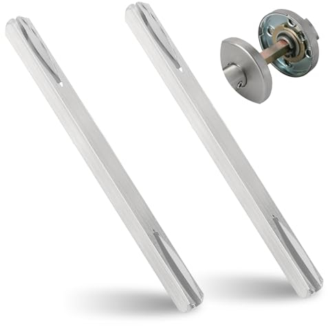 140mm Türgriff Spindelstange, 2 Stück Vierkantstift, Türbeschlag Vierkant Stift, Verzinkter Stahl Ersatz Vierkantstift, Befestigungsstift Türgriff Stahl Spindelstange Massivstahl, 8mm x 140mm