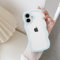 QLTYPRI Kompatibel mit iPhone 16 (6,1 Zoll) Hülle, iPhone 16 Transparent Handyhülle Aesthetic Curly Case Frauen Mädchen Girls Süßes Wellen Design Silikon TPU Bumper Schutzhülle - Hellblau