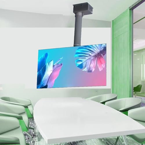 Support TV Motorisé Ascenseur - Support De Télévision Au Plafond, Élévateur De Télévision Électrique À Hauteur Réglable Avec Télécommande, Convient Aux Téléviseurs À Profil Bas De 26 À 70 Pouces(70cm)