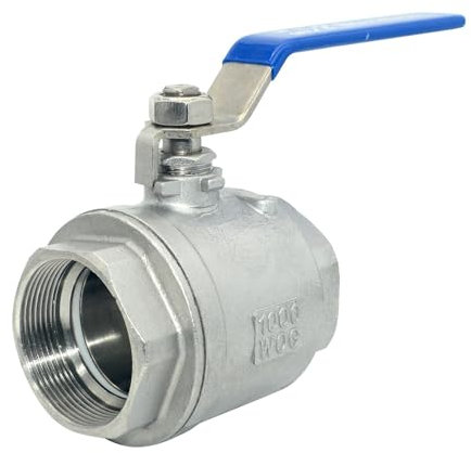 KEUQIXMR SS304 BSP Innengewinde Edelstahl 2-1/2 3 4 Kugelhahn 2P Volldurchgang Kugelhahn 2-1/2 3 4 mit Vinylgriff Gewindeventile(2-1/2)