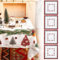 Phestival 5 IN 1 Premium Tischdecke Weihnachten – Weihnachtstischdecke, Prämie Servietten Weihnachten - Tischdecke Abwaschbar - Weihnachtsfeier, Weihnachtsessen