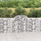 Xichuzi Gabione mit Hochbogen, Gabionenkörbe, Gabionen Hochbeet, Steinkorb, Gabionengitter, Kräuterspirale Für Garten, Drahtkorb Für Pflanzen, 200x30x100/120 cm Verzinktes Eisen