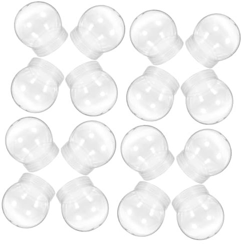 SOESFOUFU Weihnachtskugel Klare Acrylscheiben Ornamente 24st Schneekugel DIY Basteln Plastik Wasser Kugel DIY Weihnachtsbäume Globen Kunsthandwerk Zur Herstellung Von Leere DIY- Transparent