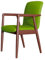 Mid Century Esszimmerstühle mit Armlehnen und Kunstledersitz in Grün gepolsterte Sessel für Wohnzimmer, Küche, Schlafzimmer und Café
