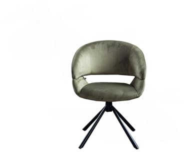 KAWOLA Esszimmerstuhl Drehbar Samt Lara | Moderner Design Drehstuhl aus Samt | Eleganter Stühle Esszimmer | 360° Funktion