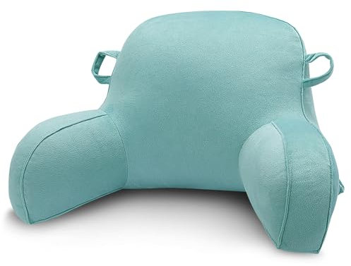 Almohada de Lectura, Cojín Abrazable con Soporte para la Espalda para Sentarse en la Cama, Silla y Sofá, Cojín de Lectura para Adultos, Adolescentes, Almohada de Respaldo con Funda Extraíble (Verde)