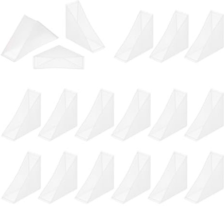 sourcing map Lot de 30 protections d'angle triangulaires en verre de 1,8 x 5,1 cm - Protection d'angle de table en plastique pour le verre, la céramique, le bois et l'acier (angle droit, transparent)