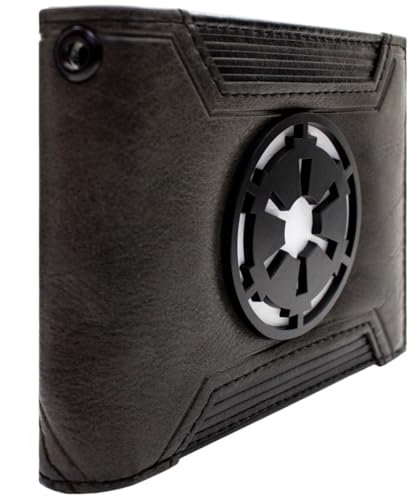 Star Galactic Wars Empire Insigne Portefeuille Bi-Fold ID & Card Holder, Noir