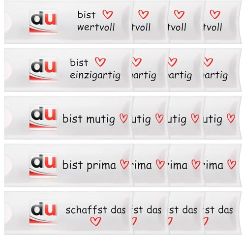 Namalu 20 Du Schaffst Das Filzhülle für Schokolade Glücksbringer Prüfung | Schokoriegel Verpackung Geschenk, Kompatibel mit Duplo für Motivation Abschluss Einschulung Viel Glück, ohne Schokolade