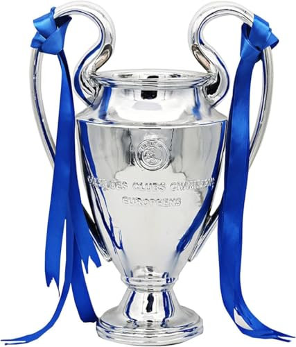 Aenglcvsm Trophée Champions Football Coupe Réplique Trophée Résine Ligue Sportive Champions Collection de Souvenirs de Décorations pour Maison Bureau Cadeaux pour Fans 16cm