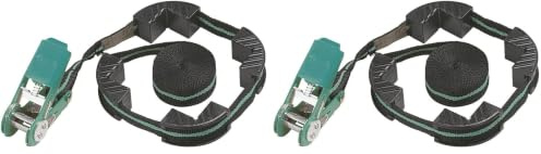 wolfcraft Ratschen-Bandspanner 4 m I 3441000 I Multifunktional einsetzbar: als normaler Zurrgurt oder mit Spannbacken als Rahmenspanner (Packung mit 2)