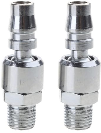 Raccords de ligne d'air NPT 6,35 mm - Connecteur de joint rotatif pneumatique à 360 degrés - Raccords de ligne d'air - avec joint rotatif pneumatique fileté