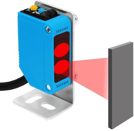 Fotoelektrischer Sensor-Schalter NO+NC,DC10-30V Reflexionsfotoelektrischer Sensor Photovoltaik-Sensor, Parksensor für die Garage, NPN