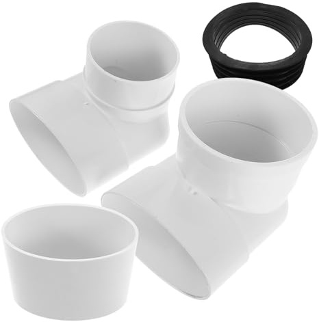 PENIKOKO Wc Verschiebe Flansch aus PVC Abflussrohr Verlängerung 10cm Universeller Toilettenflansch Versatz für Badezimmer und Renovierung
