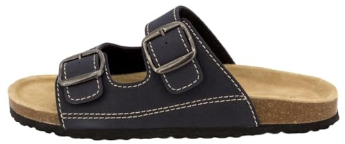 Supersoft Classic Pantoletten Damen – Bequeme Sandalen mit zwei verstellbaren Schnallen, Leichte EVA-Sohle, Leder Innensohle, Temperaturregulierendes Synthetik-Obermaterial – Zeitloser Look