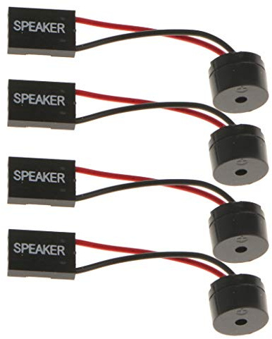 PC Motherboard Speaker Buzzer (4-Pack) - Internal Beep Sound for CPU Laptop - 6cm (2.4 inch) Copper