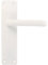 Amig - Set of 2 Door Handles with Plate | Door Handle for Indoor or Outdoor Use | Material: Aluminium | White | Dimensions: 222 x 55 x 10 mm