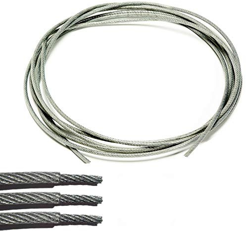 Cable Gaine Transparente Ø 4-5mm inox Souple 7x7 inox 316 - A4 Longueur 10m 20m 50m 70m 100m - Rouleau 100m 250m (Couronne 20m)