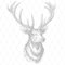 20 Servietten Eleganter Hirsch silber/Tiere/Jagd/Weihnachten 33x33cm