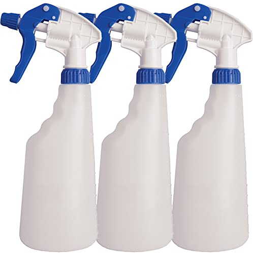 3 x Blue 750ml Heavy Duty Empty Plastic Water Trigger Spray Bottles for Household Gardening, Plant Watering, Car Valeting & Cleaning