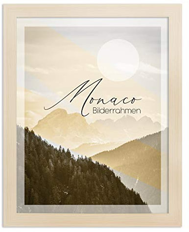 BIRAPA Monaco Bilderrahmen Holz 50x70 cm Ahorn - Wechselrahmen Bilderrahmen Plexiglas - für Fotos, Bilder & Poster