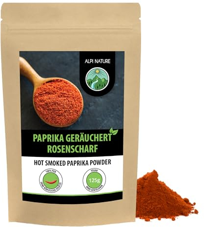 Alpi Nature Paprika geräuchert rosenscharf 125g, Paprika rosenscharf, Paprikapulver geräuchert