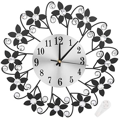 wosume Reloj de Pared silencioso de Metal, Reloj de Pared, Efecto 3D fácil de Instalar para el hogar