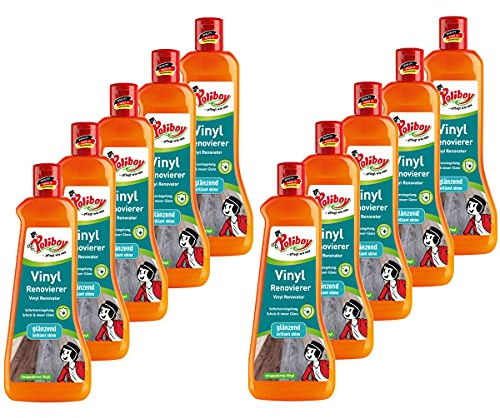 Poliboy - Vinyl Renovierer - zur Auffrischung von strapazierten Vinylböden - Bodenpflege - 10er - 10x500 ml (5Liter) - Made in Germany