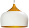 bamyum Kreis Pendelleuchte Esstisch Holzgemustert Weiß Gold Ø30 cm, Hängelampe Esstisch Holzgemustert, Skandinavisch Pendelleuchte Vintage, Küchenlampe Hangend Vintage, Hängelampe Weiß Gold