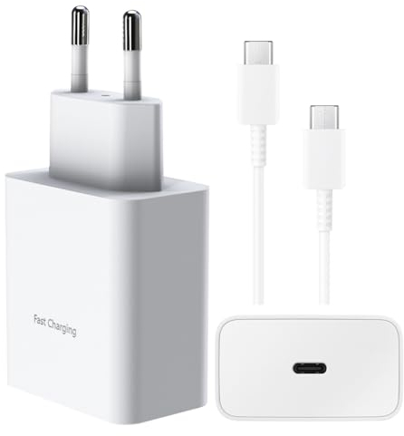 15W USB Typ C Ladegerät mit Datenkabel für Samsung Galaxy Tab A9 A9+ USB C Ladekabel Netzteil Schnellladeadapter für Samsung Galaxy A56 A55 A54 A53 A36 A35 A34 A33 A26 A25 A24 A23 A15 A14 A05 A04