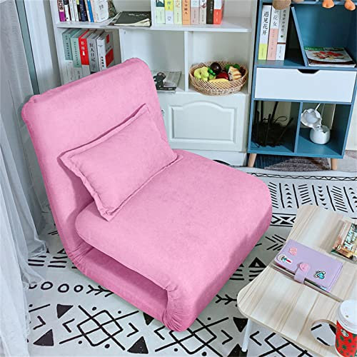 YXDFG Kompaktes Bodensofa Schlafsofa Sitzplatz Liegestuhl Bodenstuhl Niedriger Stuhl Kissen Rückenlehne Flauschiger Und Weicher Stuhl Kissen Sofakissen,Rosa