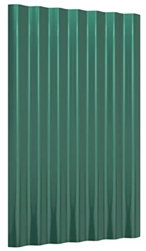 vidaXL 36x Dachpaneele Trapezblech Dachplatten Dachblech Profilblech Metallblech Stahlblech Dach Platten Verzinkter Stahl Grün 60x36cm