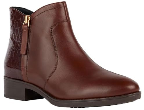 Geox D Felicity, Stivale alla Caviglia Donna, Marrone, 39.5 EU