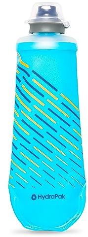 HydraPak Softflask 250 ml – Bouteille pliable pour gilet de course sur sentier – Bouteille de nutrition souple - Bleu