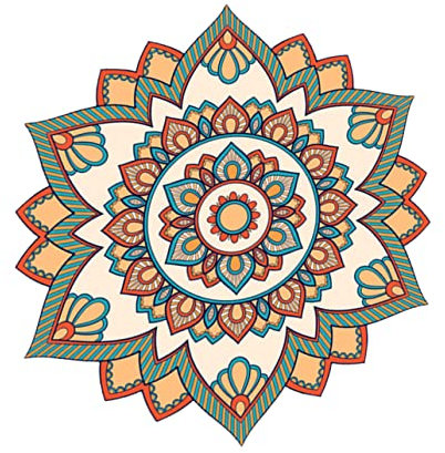 WOONEKY Wandaufkleber Autoaufkleber Laptop Aufkleber Yoga Dekor Kleber Vinyl Aufkleber Mandala Tapete Mandala Aufkleber Große PVC Wandaufkleber Blume Wandaufkleber Mandala Wandaufkleber Lotus PVC