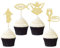 Gyufise 24 Pack Jesus Cupcake Toppers Gold Glitter Fish Bread Last Dinner Cupcake Picks Baptism Cross Cupcake Toppers Christian Religious Theme Party Baby Shower Birthday Cake Supplies
